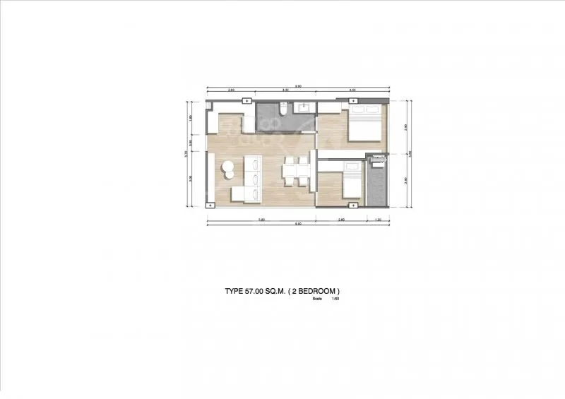 Mieszkanie 57 m² — Thailand
