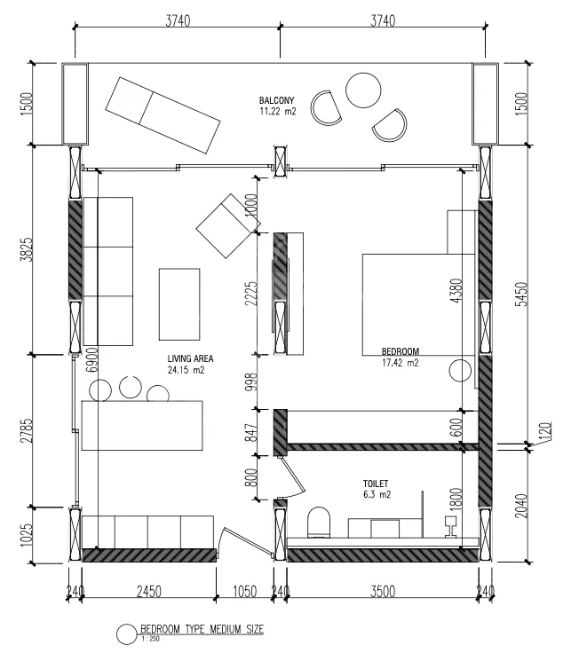 Apartament 69 m² — Indonesia